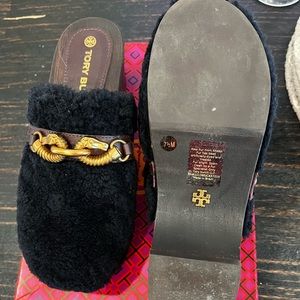 Tory Burch Jessa Shearling Clogs
